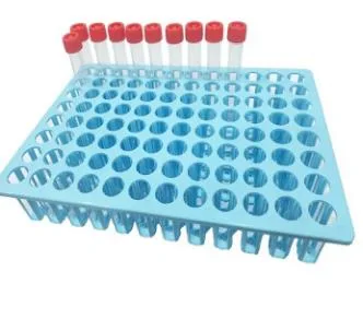 Laboratory Plastic 96 Wells Virus Sample Transport Medium Tube Rack Stand Vtm Test Tube Holder Rack