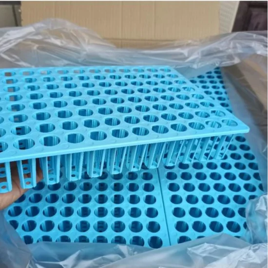 Supporto per rack per provette medie per trasporto campioni di virus in plastica da laboratorio da 96 pozzetti Rack per provette Vtm