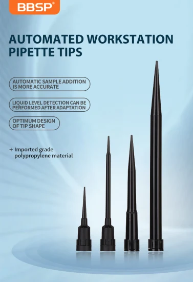 Puntali per pipette con filtro conduttivo nero 50UL Puntali per pipette conduttive per automazione sterilizzata 50UL