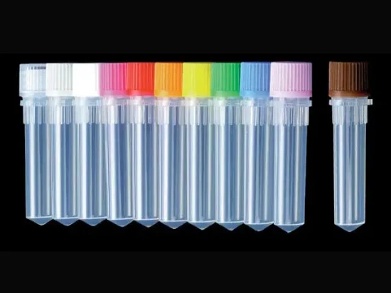 Tubo monouso Tubo per microcongelamento da laboratorio Tubo per crioviali in plastica 0,5 ml 1 ml 1,5 ml 2 ml 5 ml