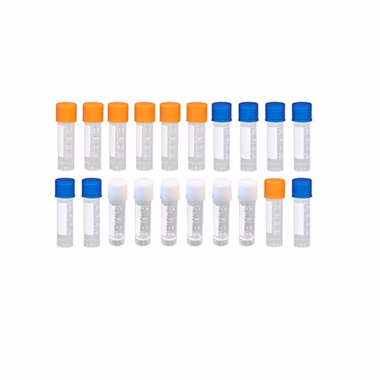 Fiale criogeniche per congelamento in plastica monouso, fiale criogeniche, provette criogeniche con tappo